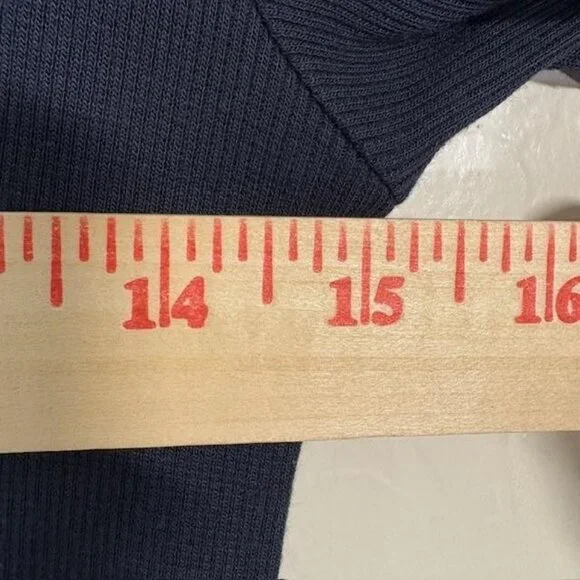 Marine Layer Shirt Womens XS Navy Blue Ribbed Scoop Neck Henley Long Sleeve - Picture 6 of 7